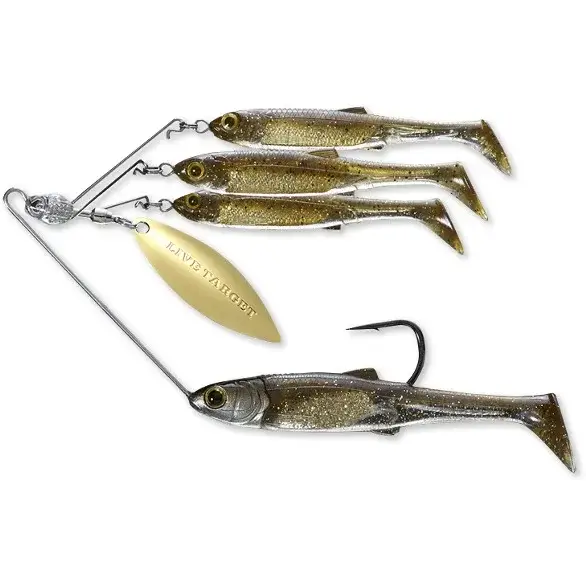 Spinnerbait LiveTarget BaitBall Spinner Rig, Small, Dark Amber Gold, 7g Mai ieftin