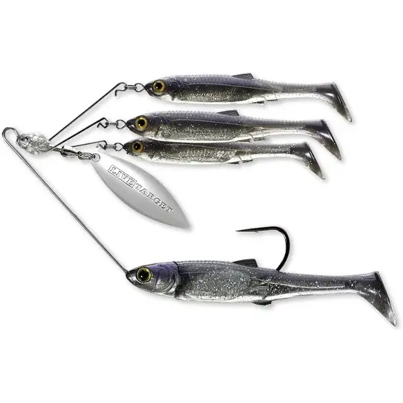 Spinnerbait LiveTarget BaitBall Spinner Rig, Medium, Purple Pearl Silver, 14g Livrare expres