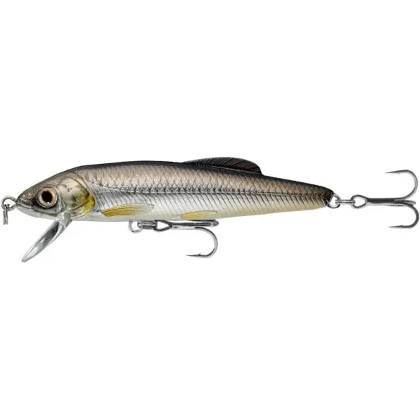 Ofertă limitată Vobler Livetarget Minnow Jerkbait, Silver Black, 7.5cm, 7g