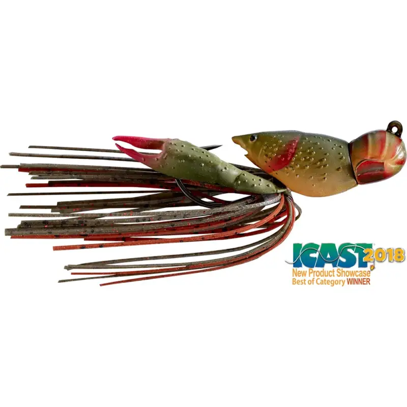 Popular Naluca LiveTarget Hollow Body Craw, Brown Red, 4cm, 11g