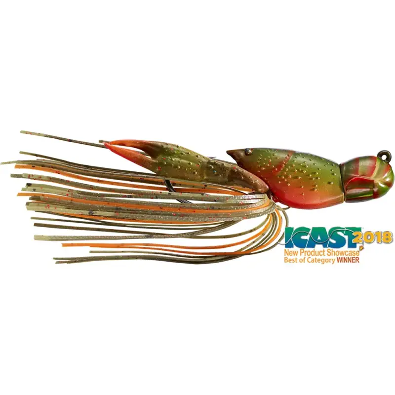 Naluca LiveTarget Hollow Body Craw, Olive Orange, 4.5cm, 14g Cel mai vândut