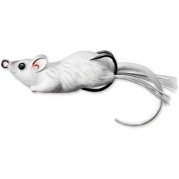 Soarece LiveTarget Hollow Body Mouse, White White, 7cm, 14g Calitate înaltă
