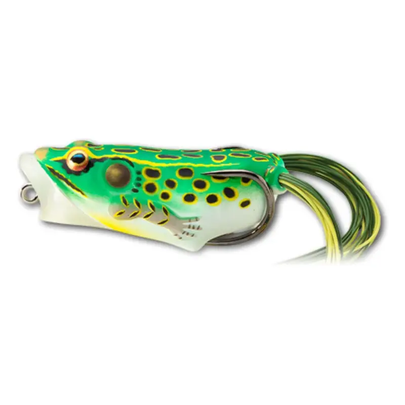 Vobler LiveTarget Hollow Body Frog Popper, Floro Green Yellow, 5.5cm, 11g Ieftin