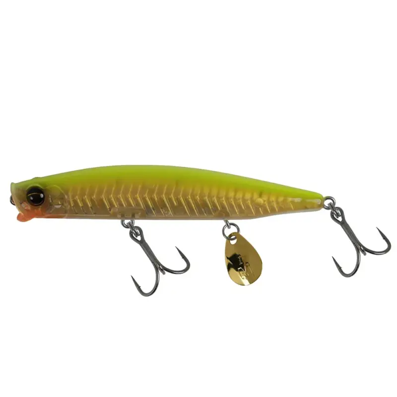 Reducere extra Vobler Mustad Vertebrata Sinking Pencil, Gold Pearl Chartreuse, 7.2cm, 10g