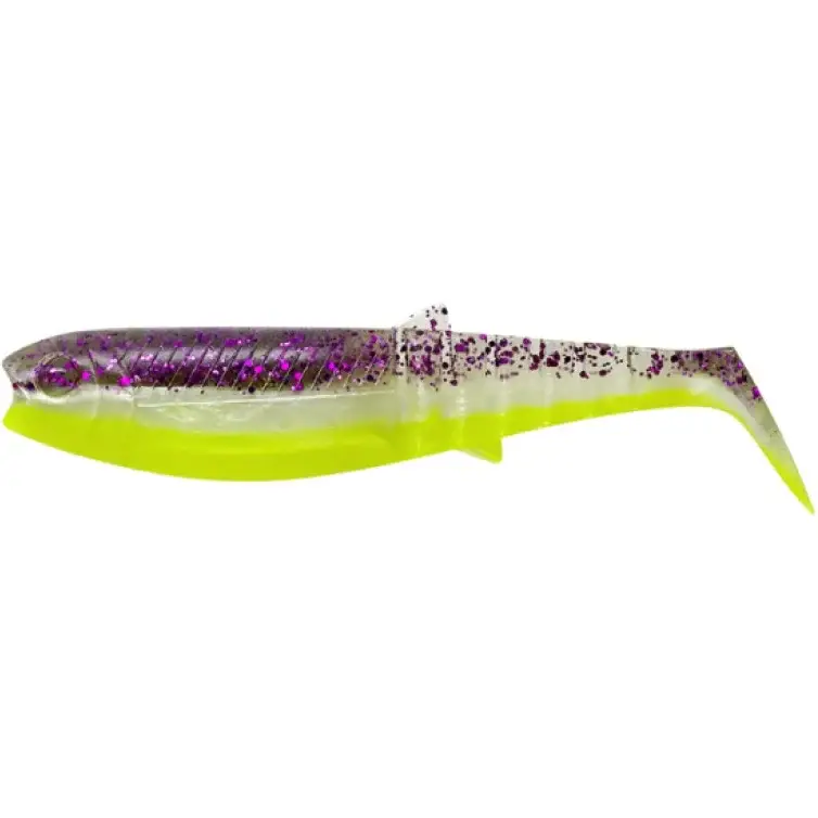 Shad Savage Gear Cannibal Shad, Purple Glitter Bomb, 12.5cm, 20g, 4buc Livrare rapidă