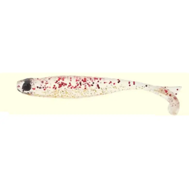 Shad Mustad Mezashi Tail Minnow Floating, Red Gold Glitter, 8.8cm, 6buc Cumpărături sigure
