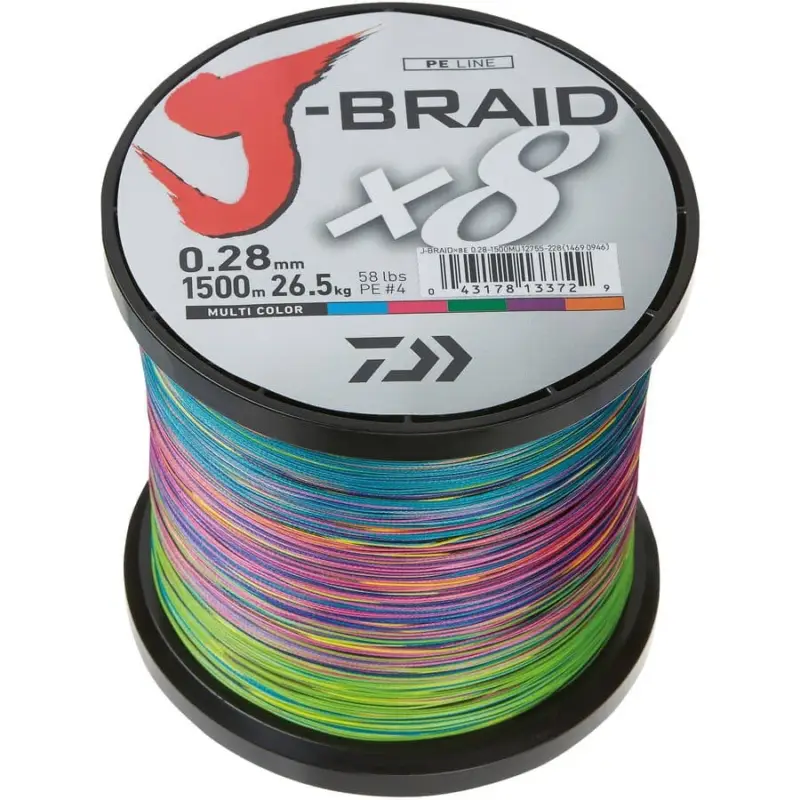 Fir Daiwa J-Braid Grand X8, Multi Color, 0.35mm, 1500m Cel mai vândut