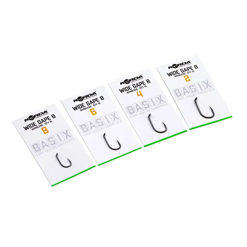 Reducere extra Carlige Korda Basix Wide Gape, Barbless, 10buc