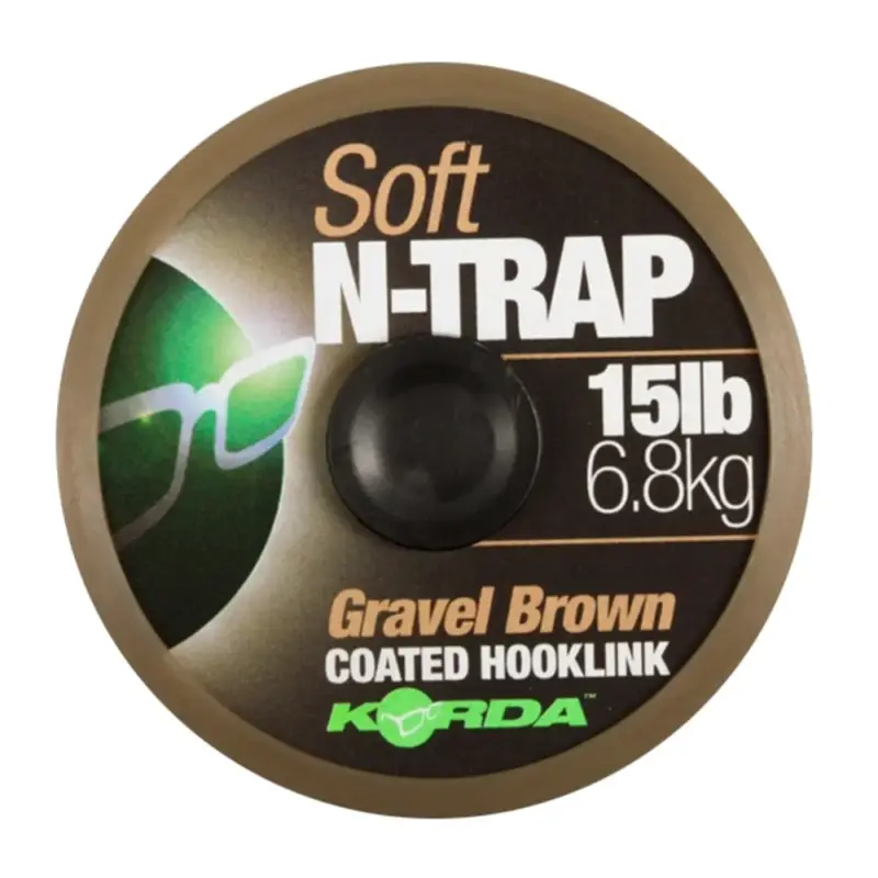 Reduceri Fir Korda N-Trap Soft Coated Hooklink, Gravel Brown, 9.1kg, 20m