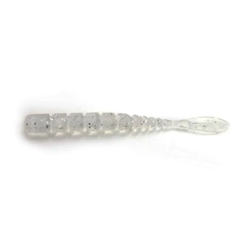 Grub Mustad Aji Micro Fla, Clear Silver Glitter, 5cm, 15buc Plată sigură