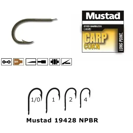 Lichidare de stoc Carlige Mustad M19428 NPBR Bronz, Cioc de Papagal, Revers, 100buc/plic