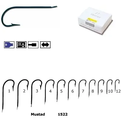 Promoție Carlig Mustad M1522 Bleu cu Tija Lunga, 100buc/cutie