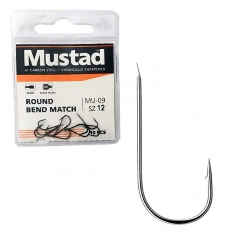 Carlige Mustad Round Bend Match MU09, Black Nickel, 10buc Cumpărături sigure