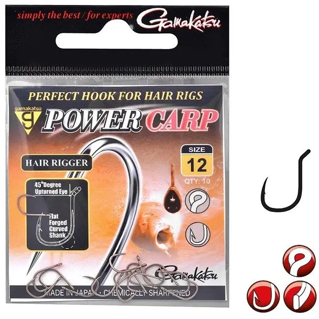 Ofertă limitată Carlig Gamakatsu Power Carp Hair Rigger, 10buc/plic
