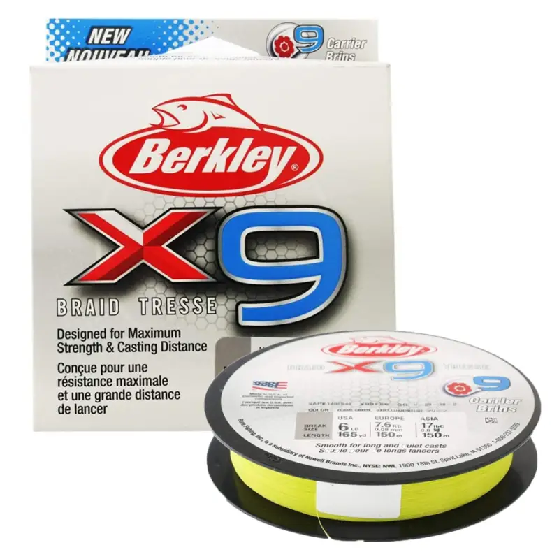 Fir Berkley X9 Braid, Galben Fluo, 150m Promoție