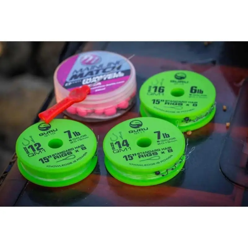 Livrare expres Carlige Legate Guru QM1 Ready Rigs Bait Bands 4″, 8buc