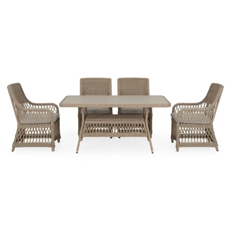 Discount COSETTE Set mobilier terasă/grădină, 4 scaune și masă