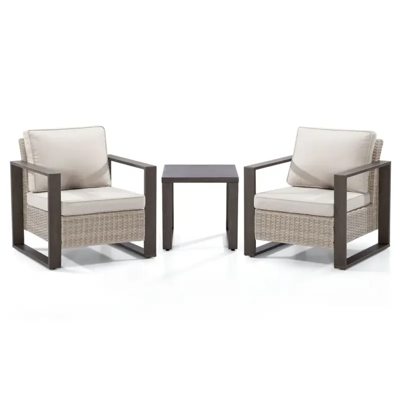 Discount LONDON Set mobilier terasă/grădină, 2 fotolii și măsuță