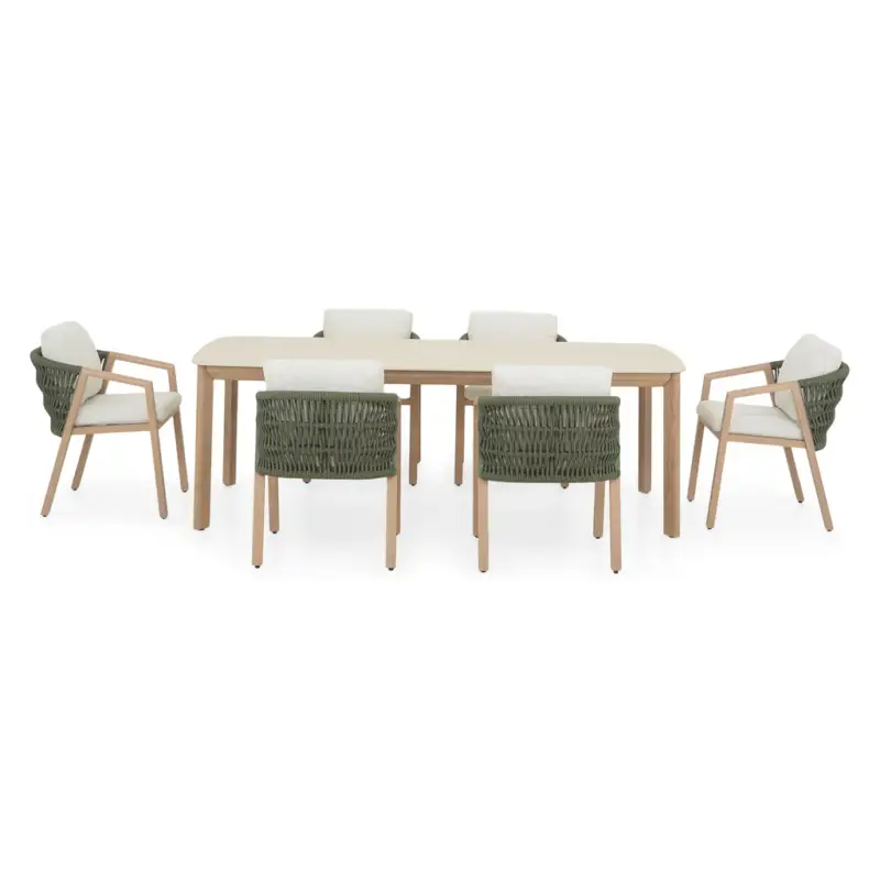 Livrare gratuită JACOB Set mobilier terasă/grădină, 6 scaune și masă