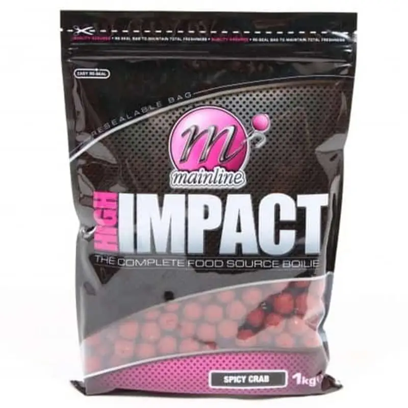 Boilies Mainline High Impact, Spicy Crab, 20mm, 1kg Ieftin