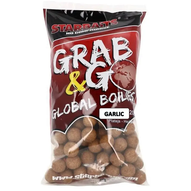 Boilies Starbaits Grab & Go Global Boilies, Garlic, 1kg Ofertă specială