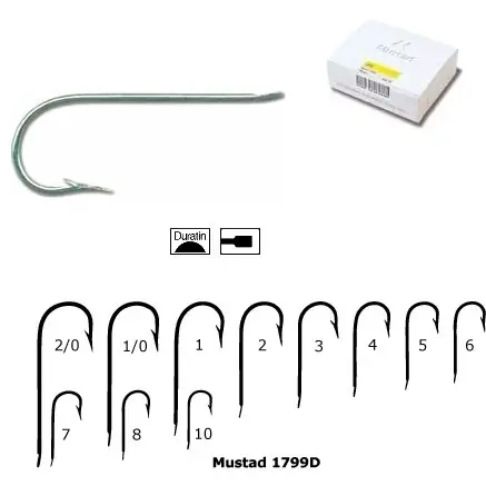 Reducere specială Carlig Mustad M1799D cu Tija Lunga si Protectie Anticoroziva, 100buc/cutie