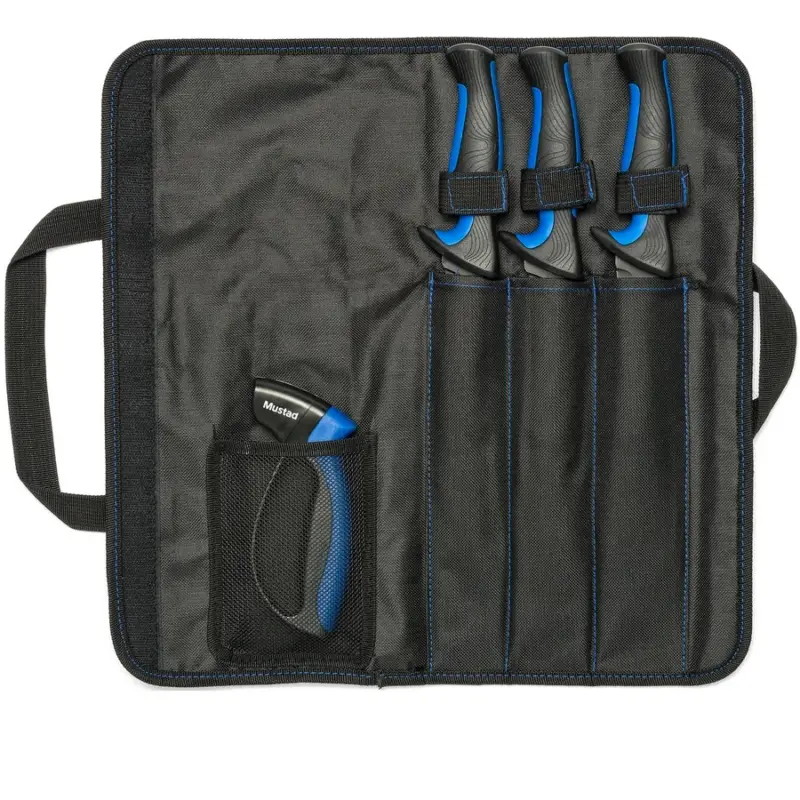 Popular Set Cutite Filetat Mustad MT096 + Dispozitiv de Ascutit + Plansa