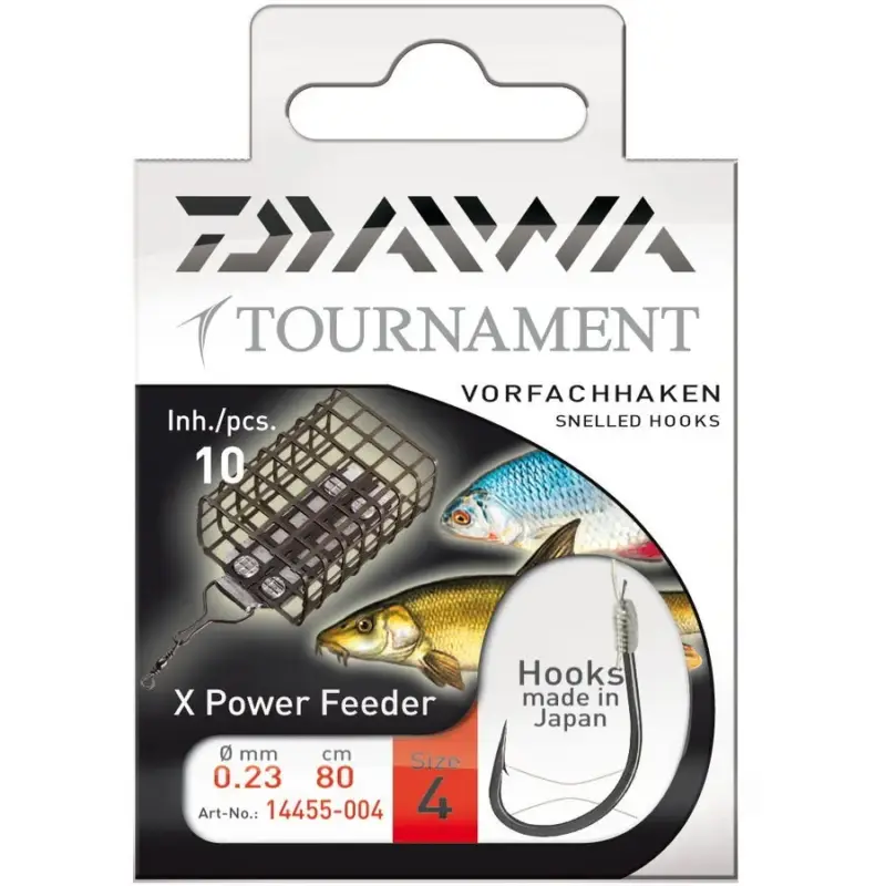 Ofertă specială Carlige legate Daiwa Tournament Feeder, nr.10, 0.18mm, 10buc