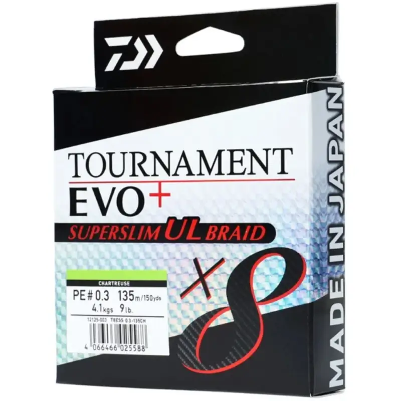 Reducere Fir Daiwa Tournament X8 Braid EVO+ Superslim UL, 0.30mm, 135m