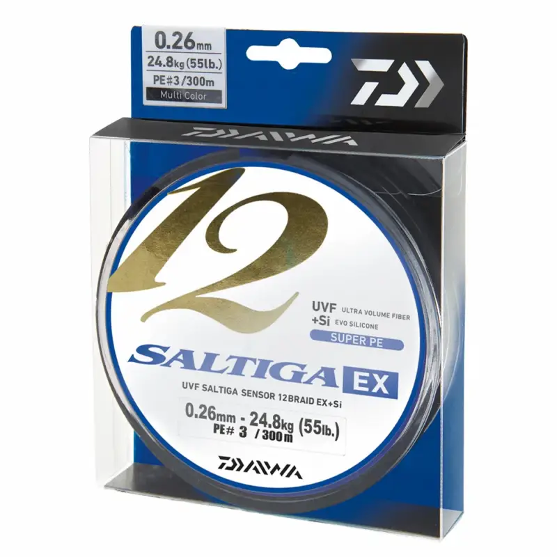 Ofertă limitată Fir Daiwa Saltiga 12 Braid EX+Si, 0.18mm, 600m