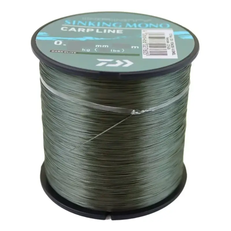 Fir Daiwa Infinity Sinking Mono Carp Line, Dark Olive, 0.30mm, 1210m Retur gratuit