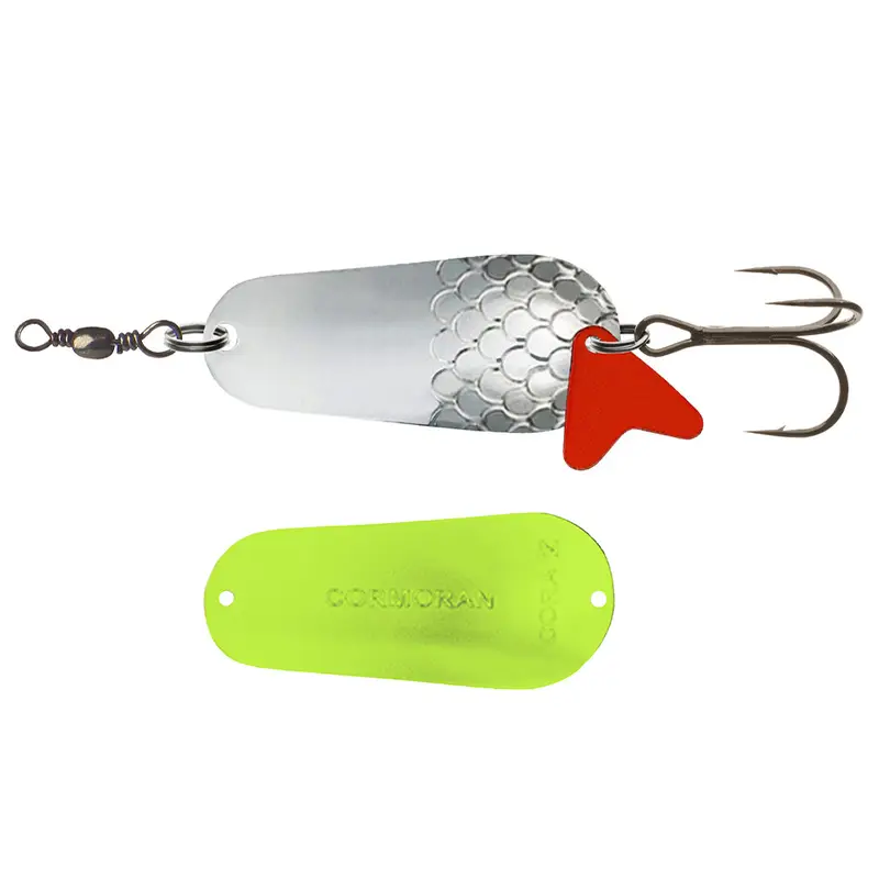 Lingurita Oscilanta Cormoran Cora Z, Silver Chartreuse, 3.5cm, 6g Calitate înaltă
