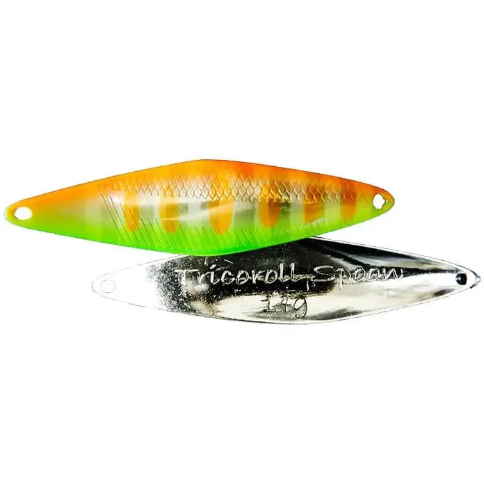 Reducere Lingurita oscilanta Jackall Tricoroll, Lime Yamame, 6.8cm, 14g