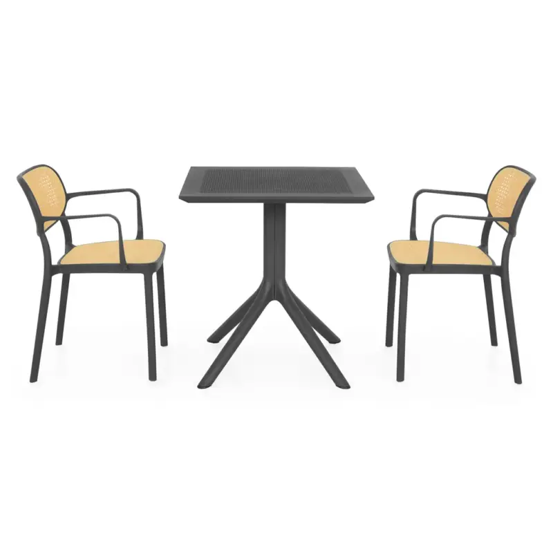TIPPUS/ALIVIO Set mobilier terasă/grădină, 2 scaune și masă Calitate înaltă