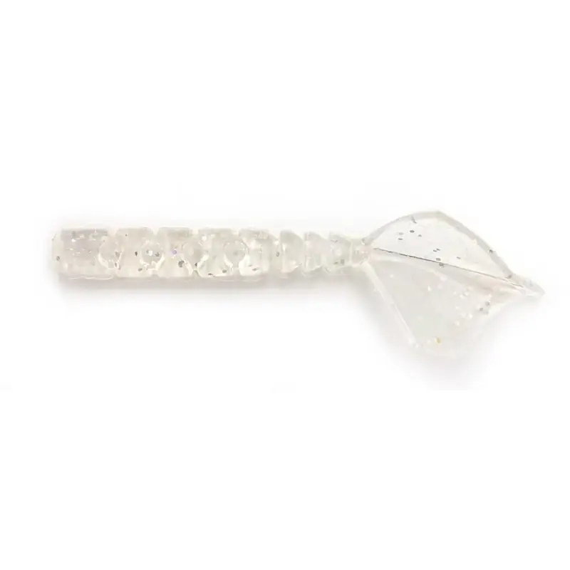 Promoție Grub Mustad Aji Micro Hila, Clear Rainbow Glitter, 4.3cm, 12buc