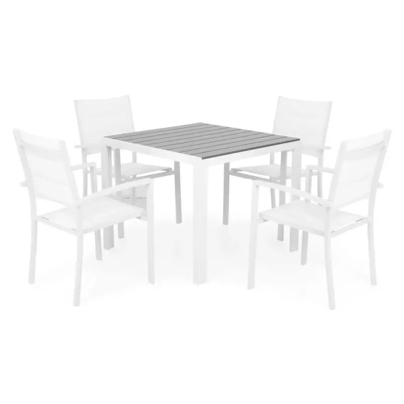 Noutate ENCORE/DRESDEN Set mobilier terasă/grădină, 4 scaune și masă
