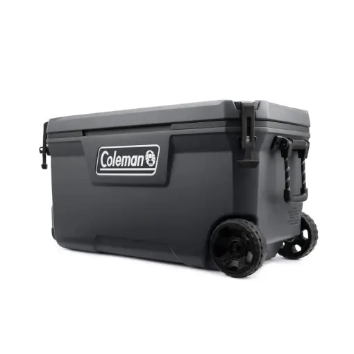 Preferatul clienților Lada frigorifica pasiva Coleman Convoy 97L, gri, cu manere si roti, balamale metalice 96 x 45 x 48 cm