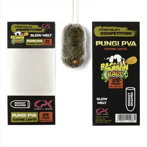 Reducere extra Pungi PVA CPK Bagman Premium Competition, Slow Melt, 25buc