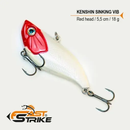 Cumpără acum Vobler Fast Strike Kenshin Sinking Vib, Red Head 005, 5.5cm, 18g