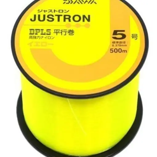 Fir Monofilament Daiwa Justron DPLS Yellow, 500m Plată securizată