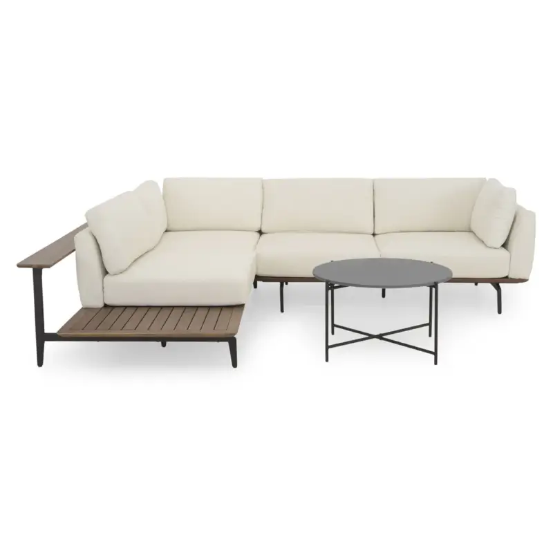 MISAKO/CARPIANO Set mobilier terasă/grădină, colțar și măsuță Reducere specială