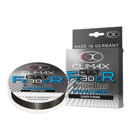 Comandă acum Fir Textil Climax Cult Feeder Bottom Braid, Dark Grey, 110m