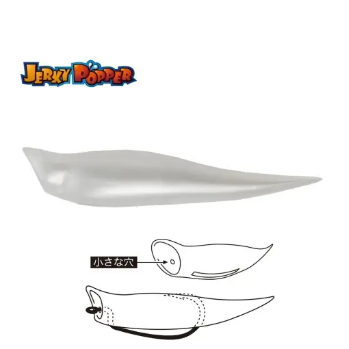 Shad Tiemco Jerky Popper ECO Pearl White, 8.3cm, 6g, 3buc/plic Chilipir