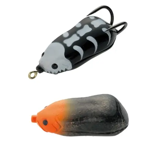 Creatura Tiemco Vajra Frog HSP-55 Hooking Special, Orange Head/Smoke Glitter, 5.5cm, 16.5g Plată sigură
