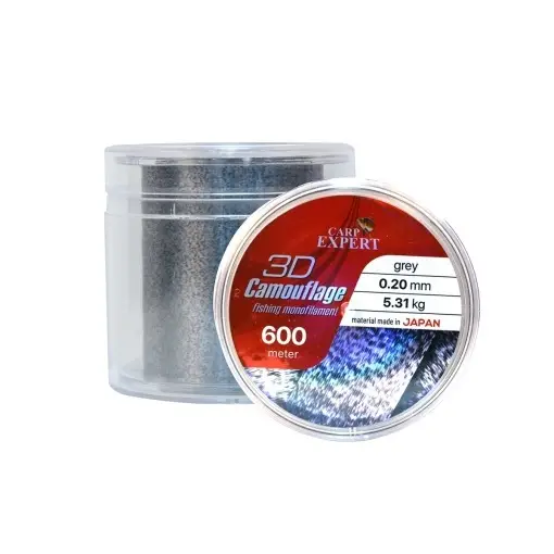 Fir Monofilament Carp Expert Neo 3D Camouflage Grey + Black, 600 m Noutate