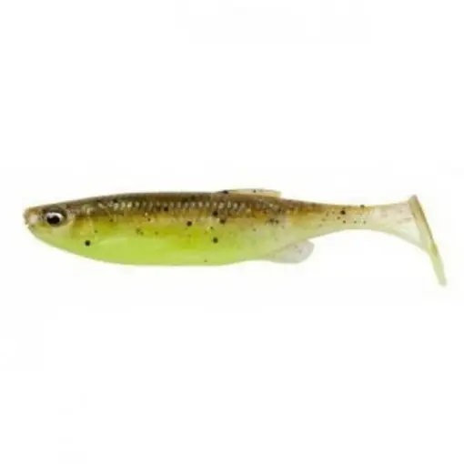 Expediere rapidă Shad Savage Gear Fat Minnow T-Tail, culoare Green Pearl Yellow, 10.5cm, 11g, 5buc