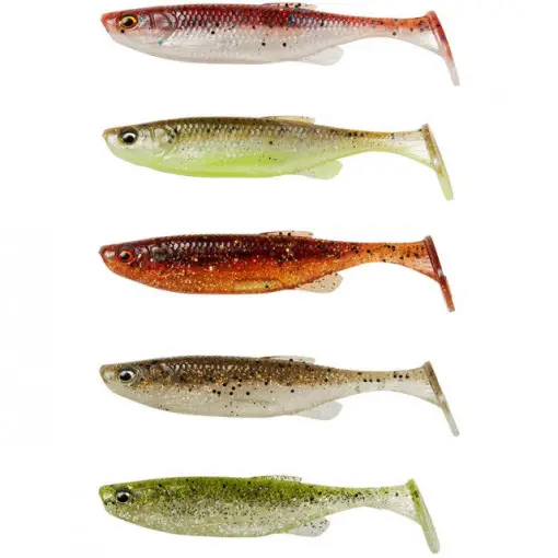 Set 5 shaduri Savage Gear Fat Minnow, Clear Water Mix, 10.5cm, 11g Livrare rapidă