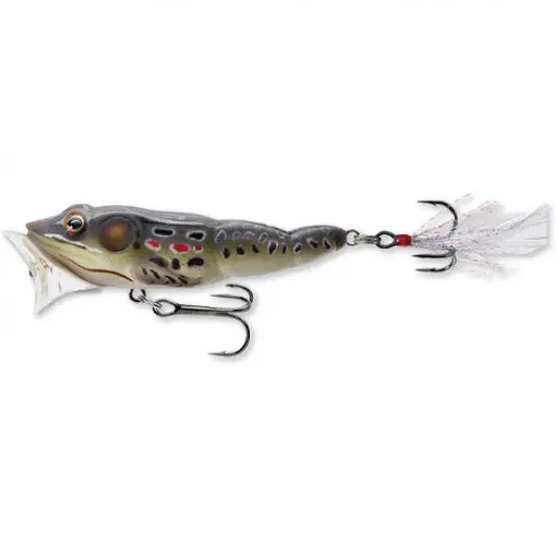 Vobler Livetarget Frog Popper, culoare Brown-Black, 6.5cm, 7g Popular