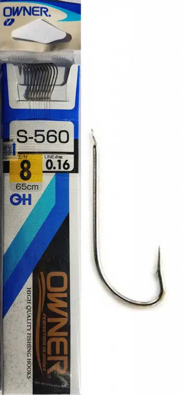 Carlige Legate Owner S-560 No.8 65cm 0,16mm Cumpărături sigure