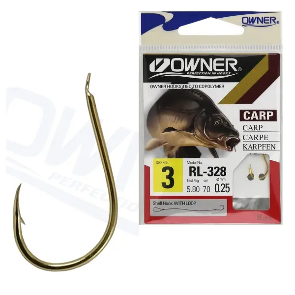 Carlige Legate Owner RL-328 No.5 70cm 0,25mm Reducere